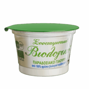 Στραγγιστό βιολογικό γιαούρτι παραγωγής Αγροτικού Συνεταιρισμού Μεσοτόπου