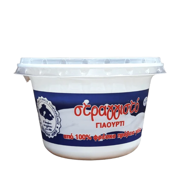 Στραγγιστό πρόβειο γιαούρτι παραγωγής Αγροτικού Συνεταιρισμού Μεσοτόπου