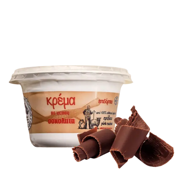 Επιδόρπιο κρέμα με γεύση σοκολάτα παραγωγής Αγροτικού Συνεταιρισμού Μεσοτόπου