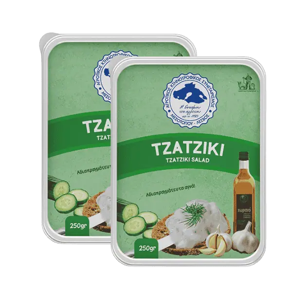 Τζατζίκι παραγωγής Αγροτικού Συνεταιρισμού Μεσοτόπου σε συσκευασία των 250 γραμμαρίων