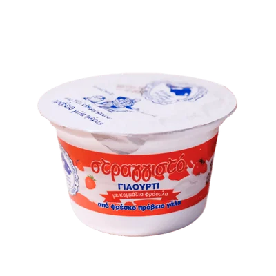 Γιαούρτι φράουλα παραγωγής του Αγροτικού Συνεταιρισμού Μεσοτόπου