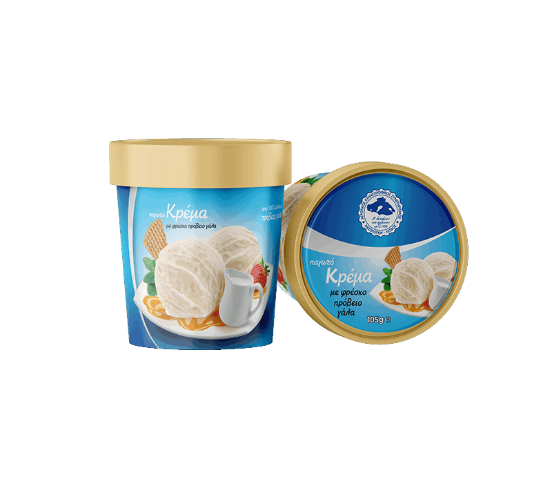Κρέμα παγωτό παραγωγής του Αγροτικού Συνεταιρισμού Μεσοτόπου