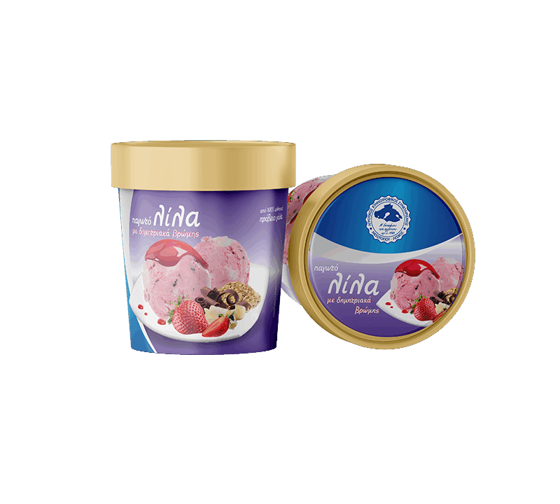 Λίλα παγωτό παραγωγής του Αγροτικού Συνεταιρισμού Μεσοτόπου