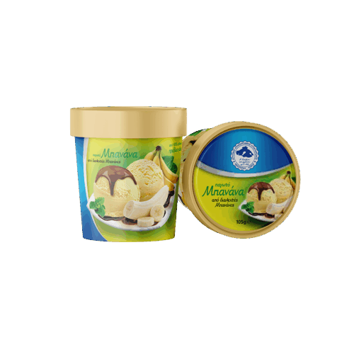 Μπανάνα παγωτό παραγωγής του Αγροτικού Συνεταιρισμού Μεσοτόπου