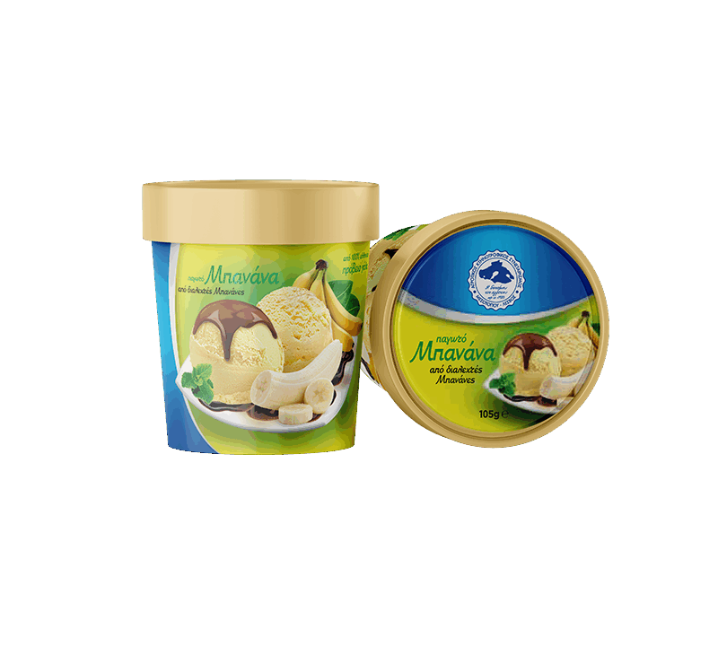 Μπανάνα παγωτό παραγωγής του Αγροτικού Συνεταιρισμού Μεσοτόπου