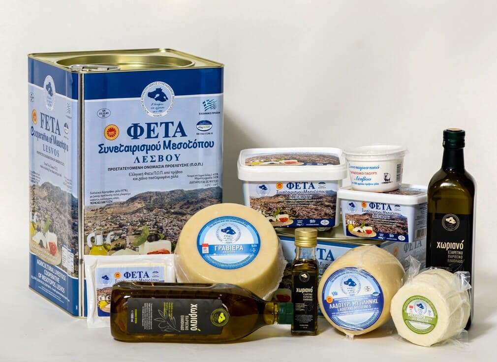 Ποικιλία προϊόντων του Αγροτικού Συνεταιρισμού Μεσοτόπου