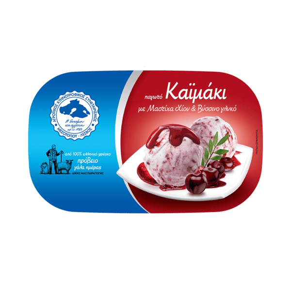 Καϊμάκι παγωτό παραγωγής του Αγροτικού Συνεταιρισμού Μεσοτόπου, οικογενειακό μέγεθος