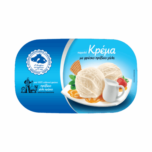 Κρέμα παγωτό παραγωγής του Αγροτικού Συνεταιρισμού Μεσοτόπου, οικογενειακό μέγεθος