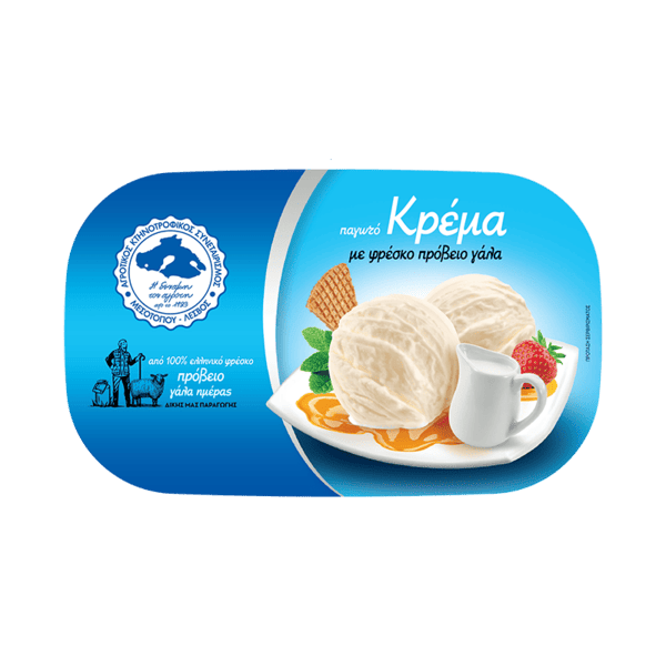 Κρέμα παγωτό παραγωγής του Αγροτικού Συνεταιρισμού Μεσοτόπου, οικογενειακό μέγεθος