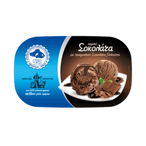 Σοκολάτα παγωτό παραγωγής του Αγροτικού Συνεταιρισμού Μεσοτόπου, οικογενειακό μέγεθος