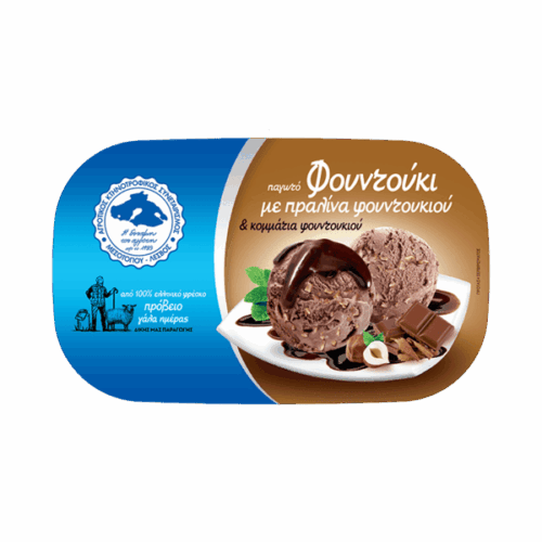 Φουντούκι παγωτό παραγωγής του Αγροτικού Συνεταιρισμού Μεσοτόπου, οικογενειακό μέγεθος