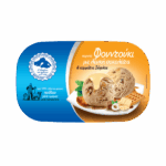 Φουντούκι με λευκή σοκολάτα παγωτό παραγωγής του Αγροτικού Συνεταιρισμού Μεσοτόπου, οικογενειακό μέγεθος