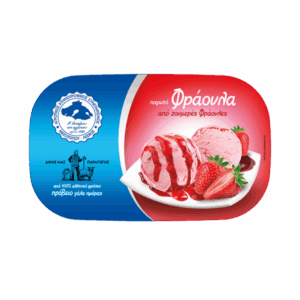 Φράουλα παγωτό παραγωγής του Αγροτικού Συνεταιρισμού Μεσοτόπου, οικογενειακό μέγεθος