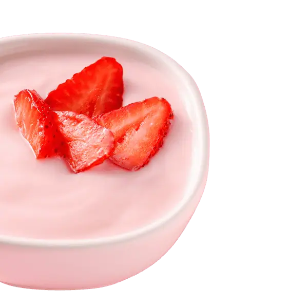 Επιδόρπιο κρέμα με γεύση φράουλα παραγωγής Αγροτικού Συνεταιρισμού Μεσοτόπου